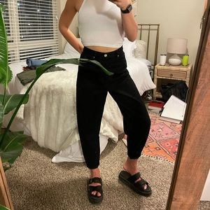 TOPSHOP Black Balloon Jeans